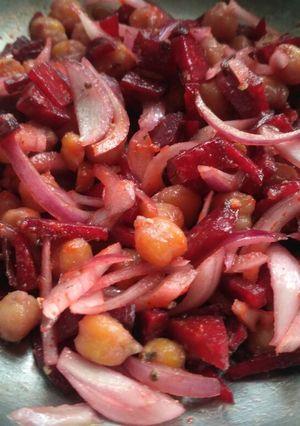 A picture of Beet onion Salad.