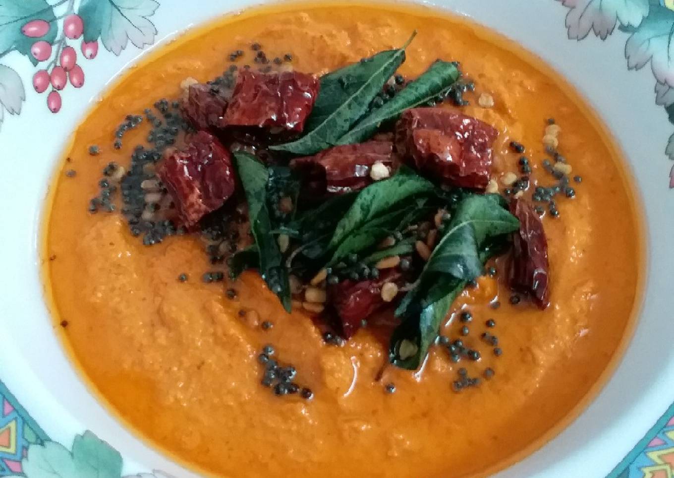 South Indian Red Coconut Chutney