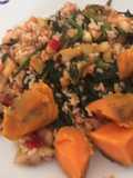Arroz con verduras y moniato