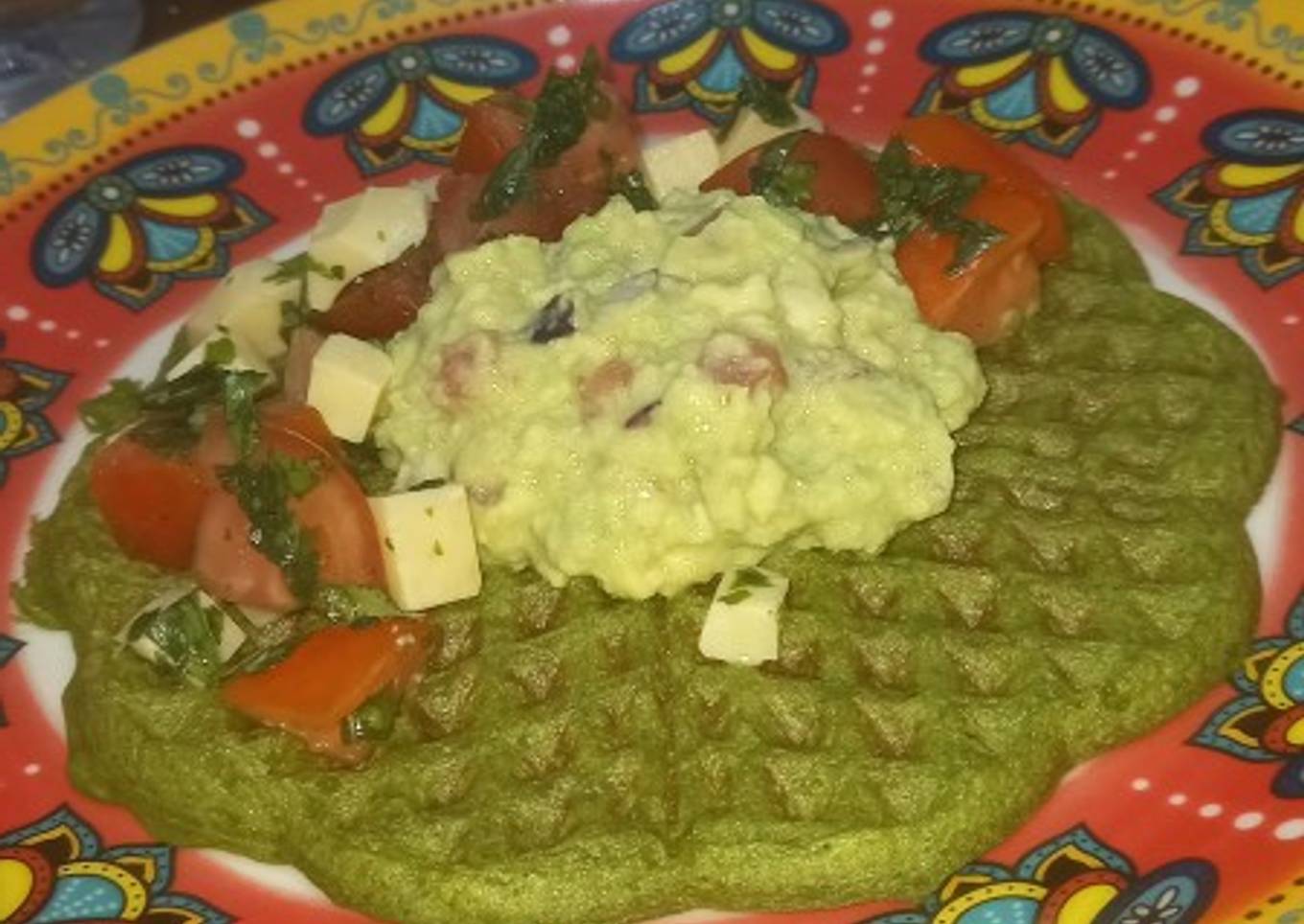 Waffles de espinacas 🌱♡