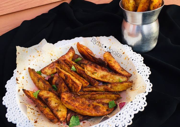 Recipe of Homemade Baked potato wedges