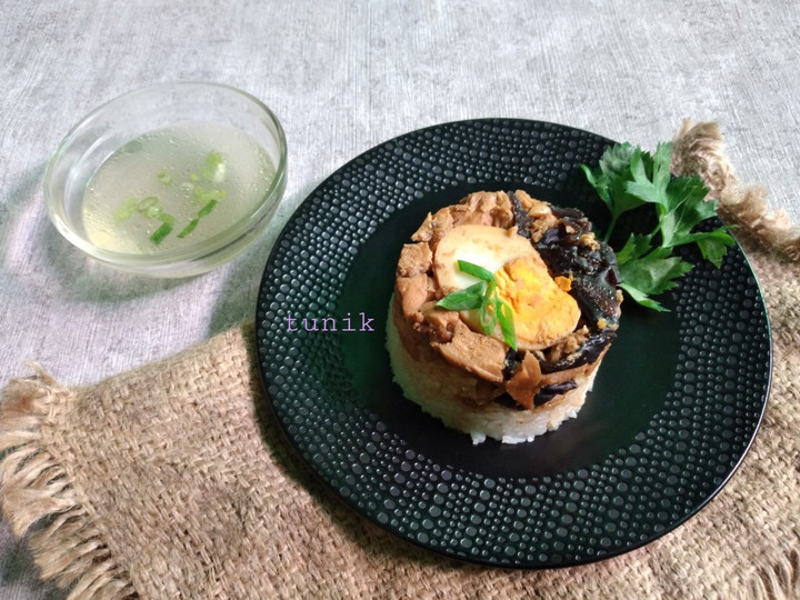 Langkah Mudah untuk Membuat Nasi Tim Ayam Jamur Kuping Yang Enak Sekali