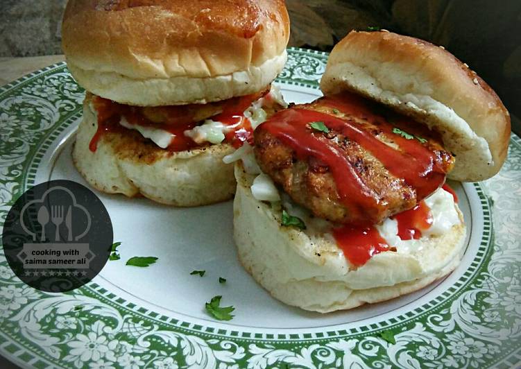 Recipe of Perfect Chicken chapli burger