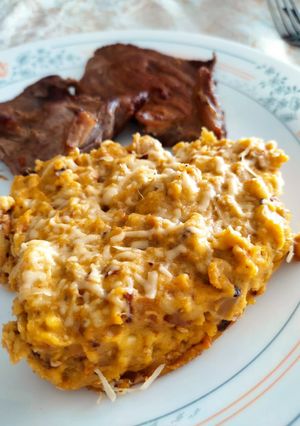 Una foto de Soufflé de berenjena 🍆 al sartén 🍳