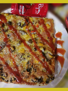 عکسی از دستور پیتزا مرغ و قارچ