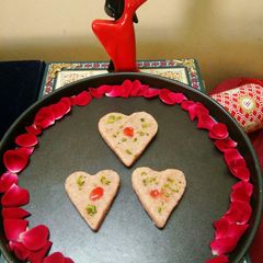 A picture of Heart Rose and coconut Fudge.