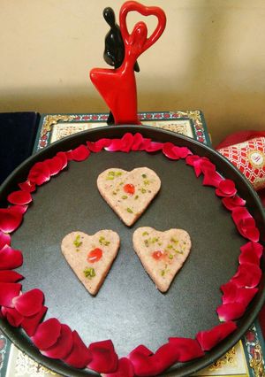 A picture of Heart Rose and coconut Fudge.