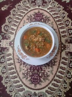 عکسی از دستور سوپ جو