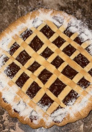 Una foto de Pastafrola y ojitos de dulce de leche SOLO CON ACEITE