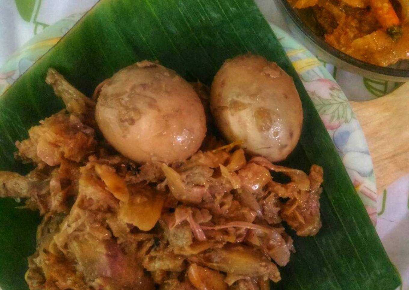 Gudeg Nangka Muda simple, tanpa daun jati