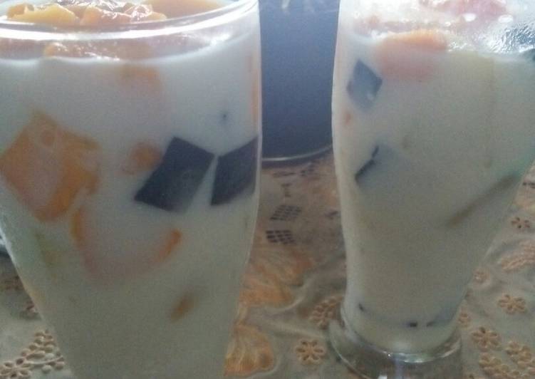 {Cara Memasak Es Susu Mangga yang Gurih