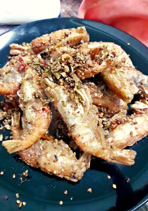 รูปของ กุ้งแม่น้ำคั่วพริกเกลือ