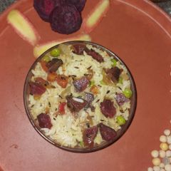 Beet root pulav #tasteandflavour A picture of Beet root pulav #tasteandflavour.