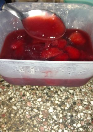 Una foto de Compota de frutillas