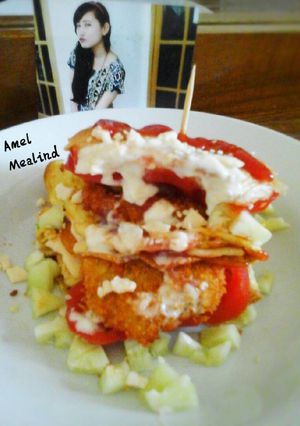 Foto resep Buat nugget sendiri dan Hamburger meluap