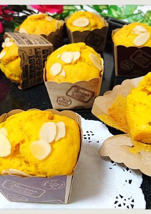 Foto resep Pumpkin muffin (no mixer,kukus ok)