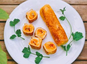 Hình của món Sandwich cuộn phômai cá hồi (baby food).