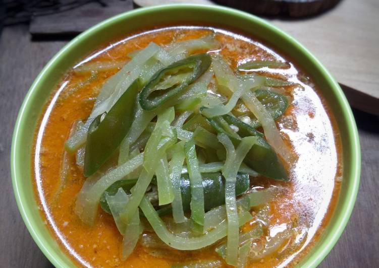 Cara mudah mengolah Lodeh Labu Siam Cabe Ijo Anti Gagal