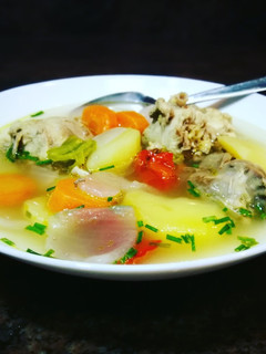 Una foto de Sopa con pollo y patata diet