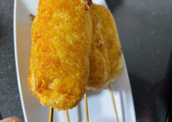 Cara bikin Easy Corn Dog Mozarella Cara bikin Easy Corn Dog Mozarella