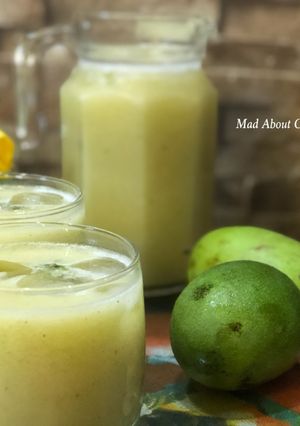 A picture of Aam Panna or Raw Green Mango Cooler – My Mom’s Recipe.
