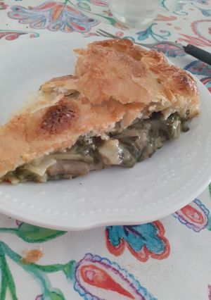 Una foto de Tarta cremosa de acelga