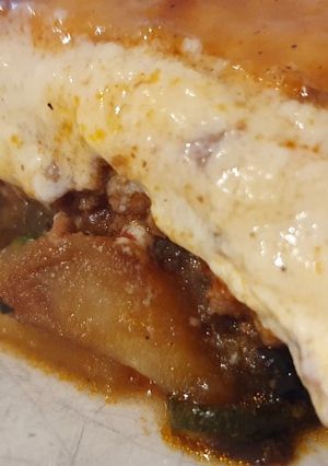 A picture of Moussaka Without Frying - With Roasted Vegetables.