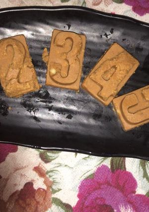 A picture of Janamashtmi special besan burfi.