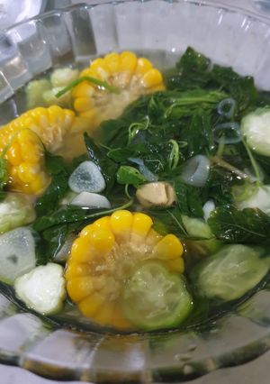 Foto resep Sayur Bening Bayam & Sambal Kemiri