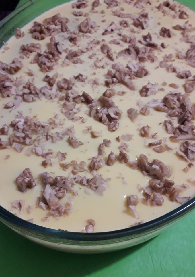 Una foto de Postre de vainillas con nuez