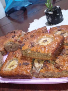 Una foto de Bizcochuelo de banana y chocolate
