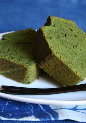 Una foto de Pound Cake de Té Matcha