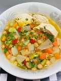 Consomé de Pechugas con Garbanzos Vegetales !!