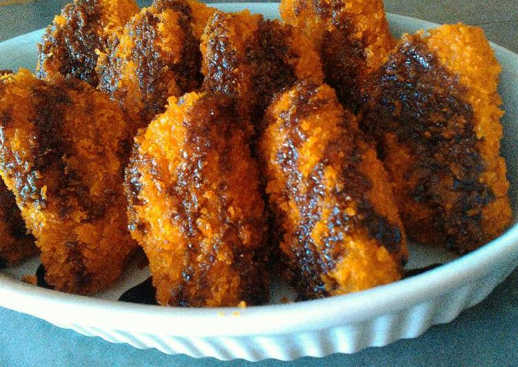  Resep  Nugget pisang tanpa  topping hanya dikasih susu  