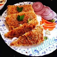 A picture of Mughlai Paratha(Lucknow streetfood).