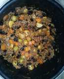 Picadillo de carne molida de res