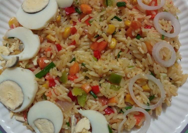 Steps to Make Homemade Vegetable Coconut Fried Rice