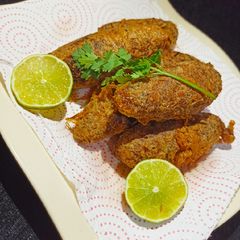 A picture of Homemade kebabs.