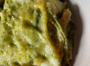 Foto di Lasagne al pesto, patate e fagiolini