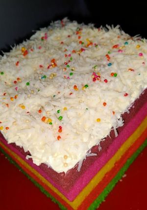 Foto resep Rainbow cake ekonomis