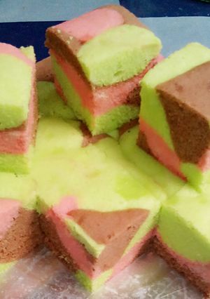 Foto resep Rainbow cake abstrak