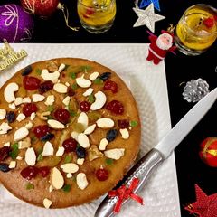 A picture of Eggless Plum cake.