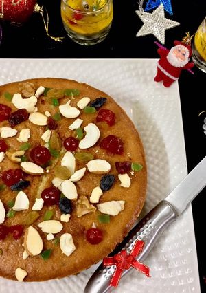 A picture of Eggless Plum cake.