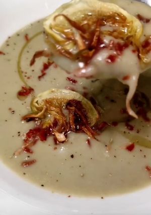 Una foto de Crema de carxofes