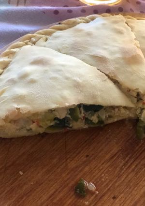 Una foto de Tarta de pollo y zapallitos