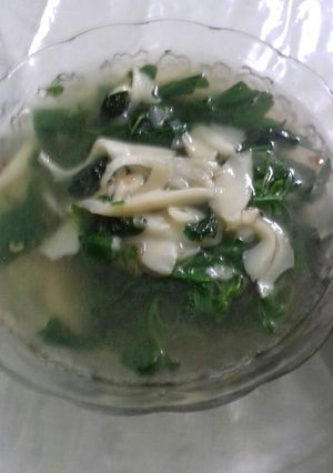 Foto resep Sayur bening bayam jamur