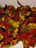 Abacate grelhado com pico de galo