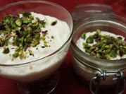 Una foto di miele cheesecake