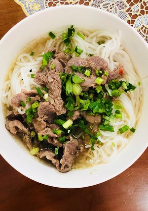 Hình của món Bún bắp bò nấu ngọt.