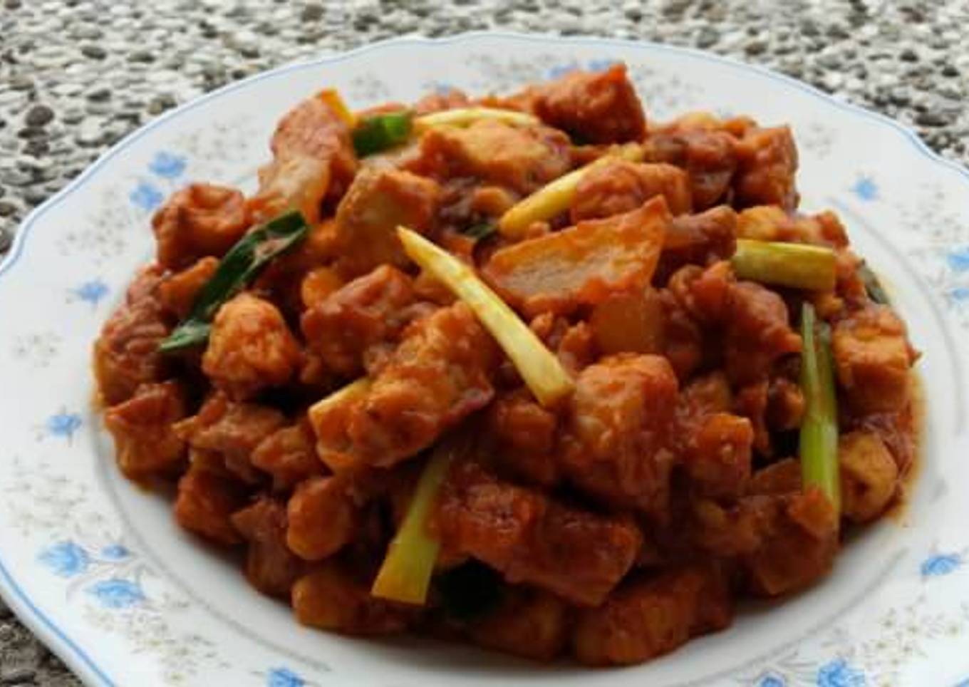 Tempe + Ayam Bumbu Balado